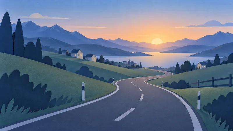 Neutrale symbolische Landschaft (KI-generiertes Symbolbild)