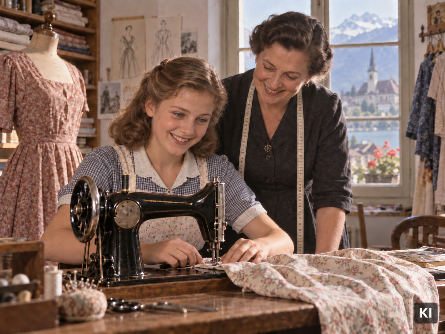 KI-generiertes Musterbild: Mit Freude ins Berufsleben im Jahr 1956
